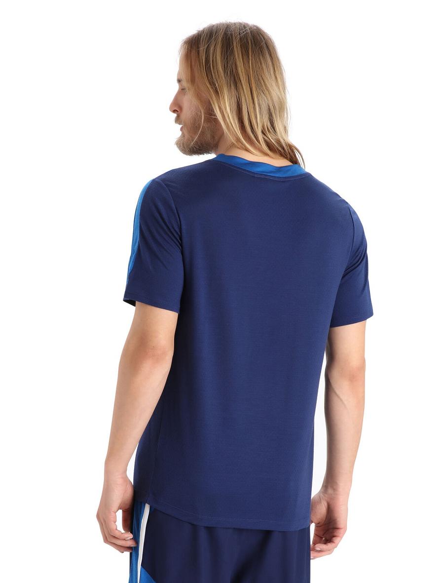 T Shirts Icebreaker ZoneKnit™ Merino Corta Sleeve Homme Bleu Royal Bleu Marine | FR 1200SGLO